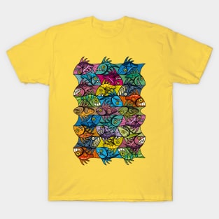 Fish Tessellation Ambigram Escher Style XXIV T-Shirt